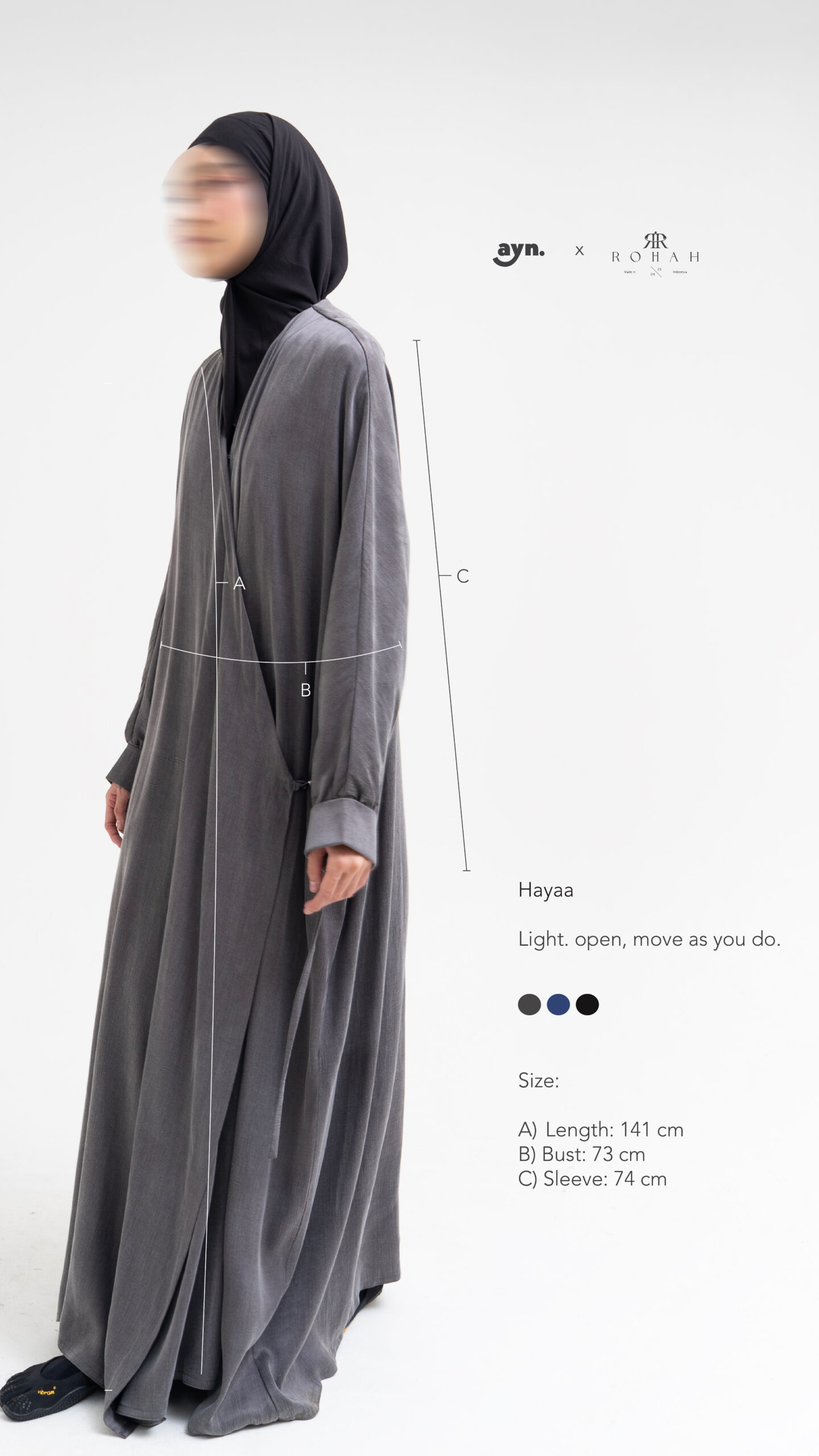 AWBA - Hayaa Open Abaya - Image 4